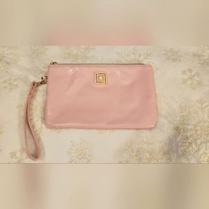 Liz Claiborne blush pink wristlet purse